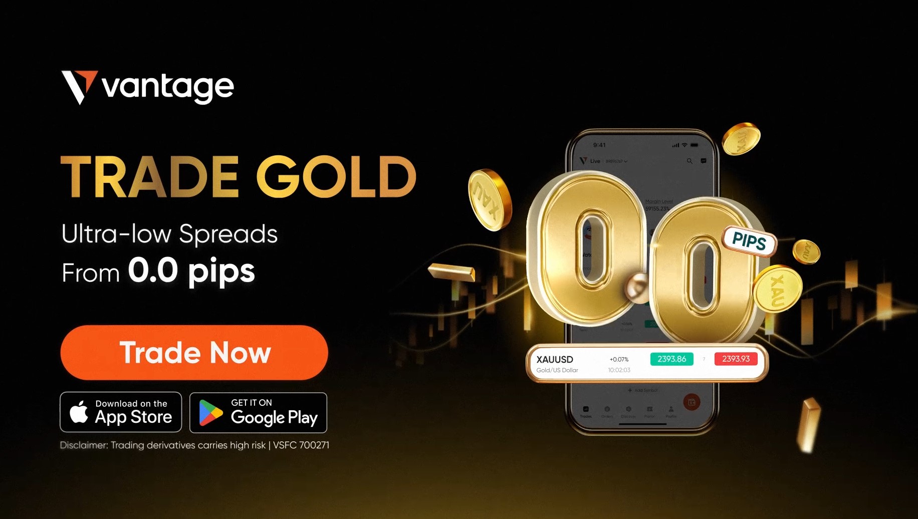 Trade Gold Ultra Low Spreads